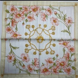 Authentic Christian Dior Vintage Handkerchief 18 x 18 inches
